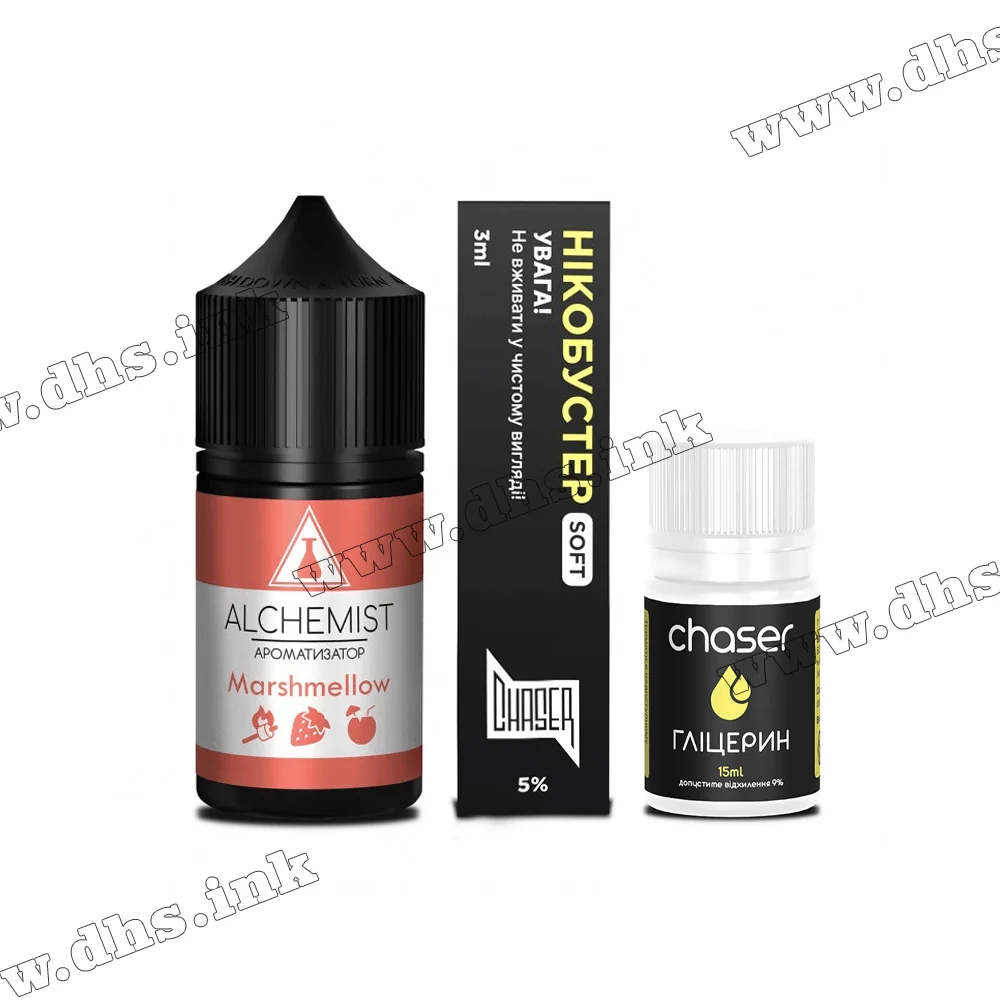 Набір для самозамісу Alchemist Salt 30 мл (50 мг) - Marshmallow (Полуниця, Мілкшейк, Зефір)